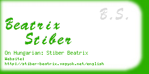 beatrix stiber business card